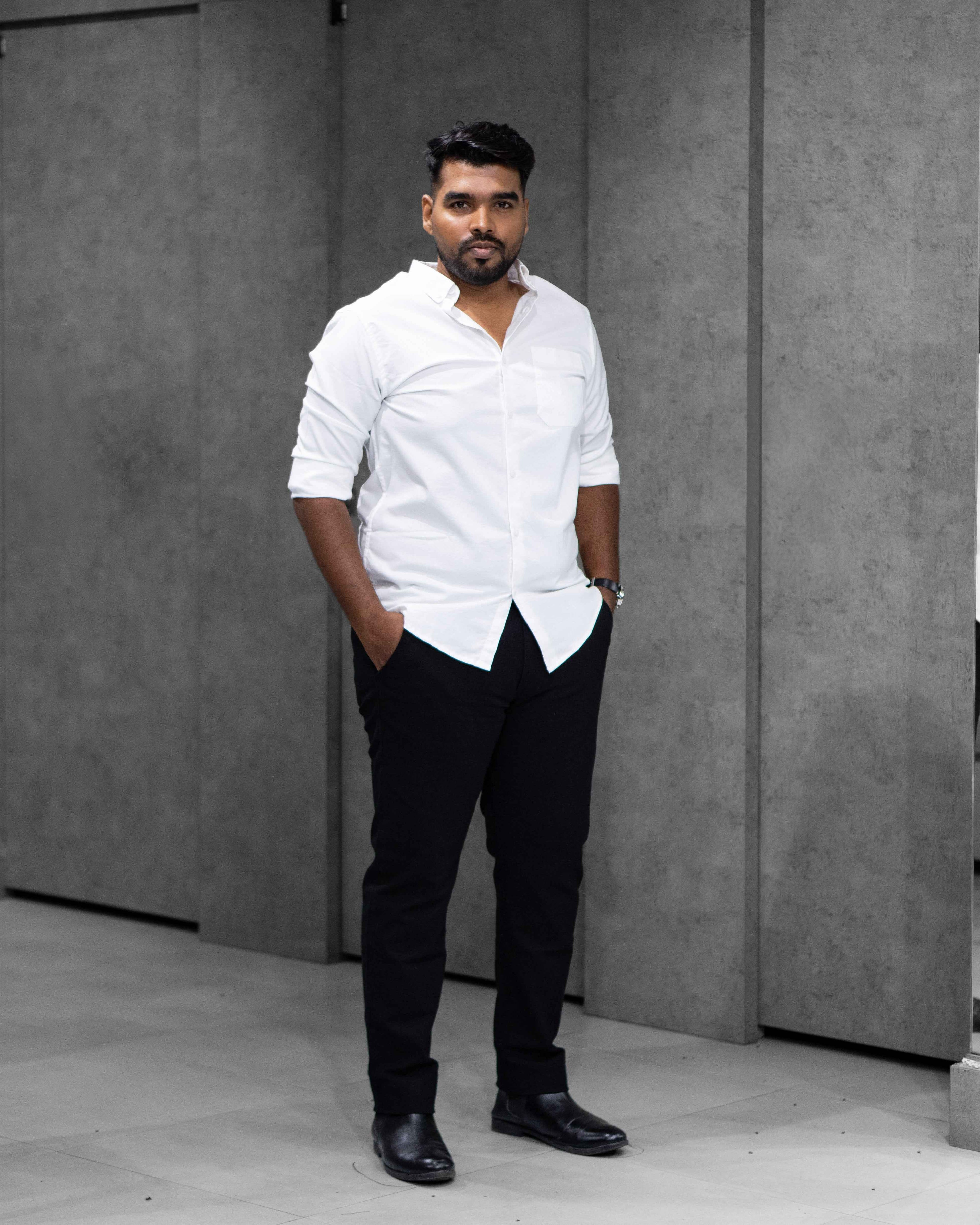 Menly Classic White Oxford Cotton Shirt