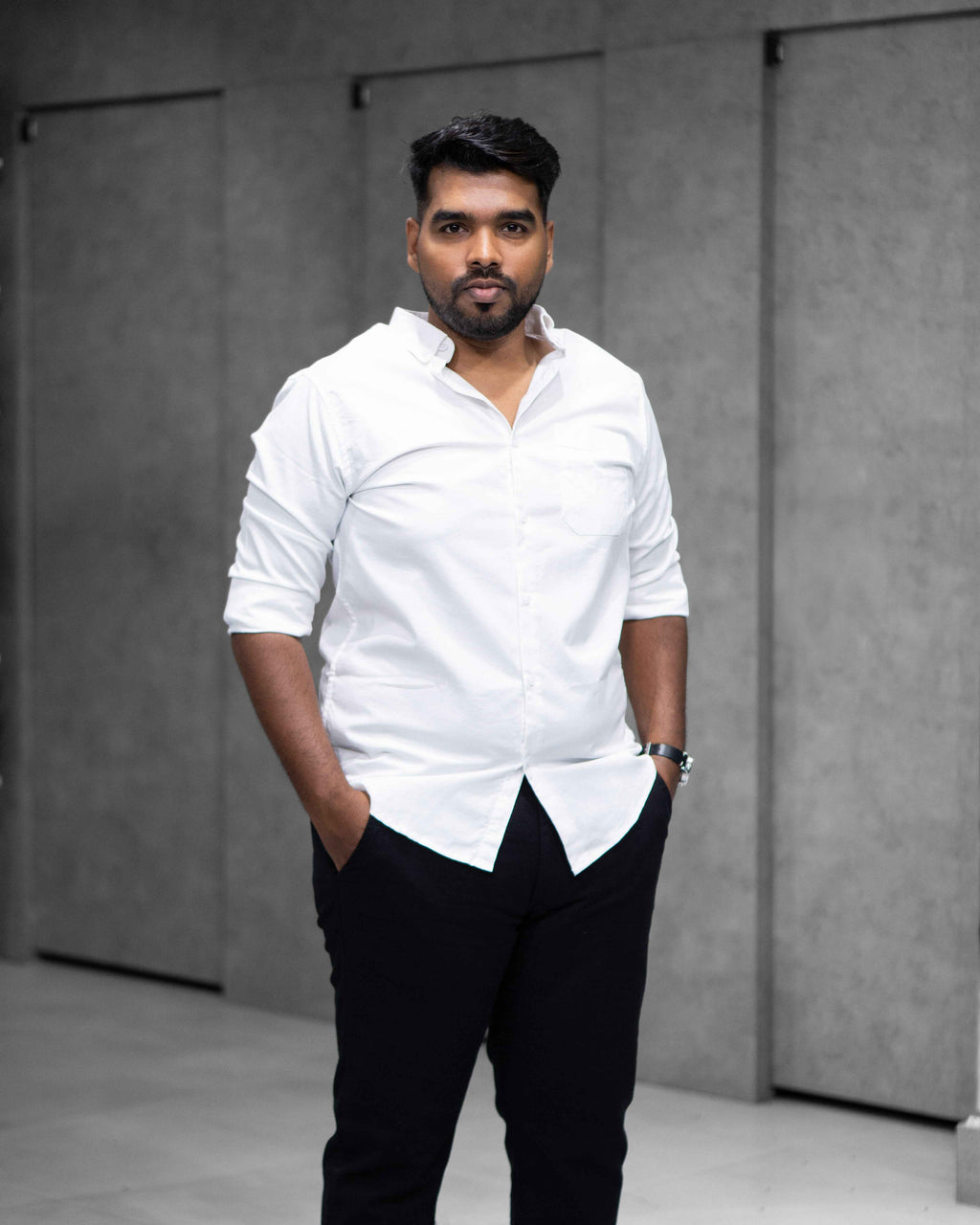 Menly Classic White Oxford Cotton Shirt