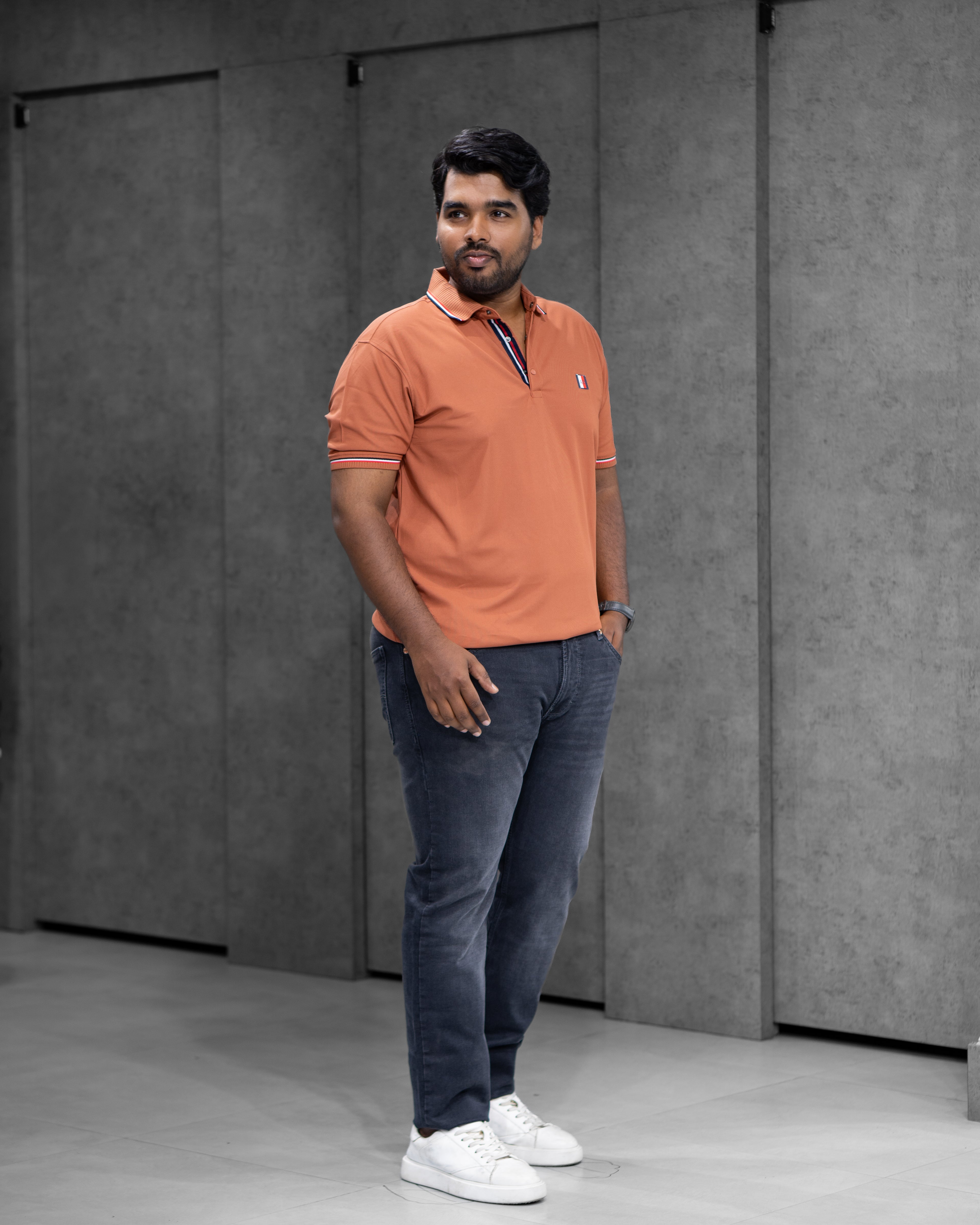 Sunset Orange Classic Polo - Menly Clothing