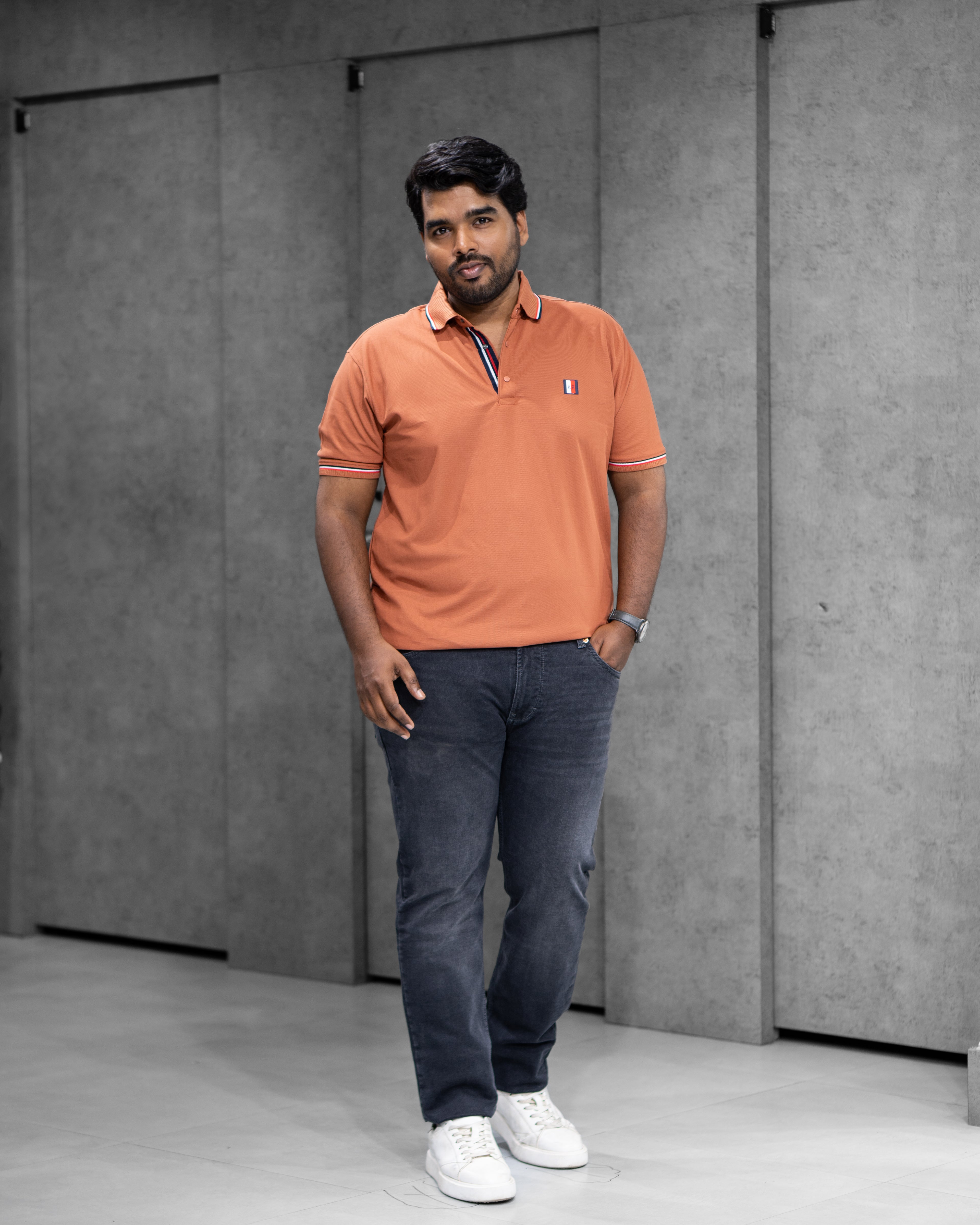 Sunset Orange Classic Polo - Menly Clothing