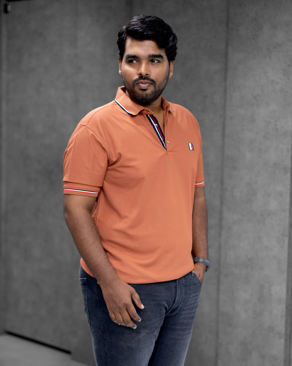 Sunset Orange Classic Polo - Menly Clothing