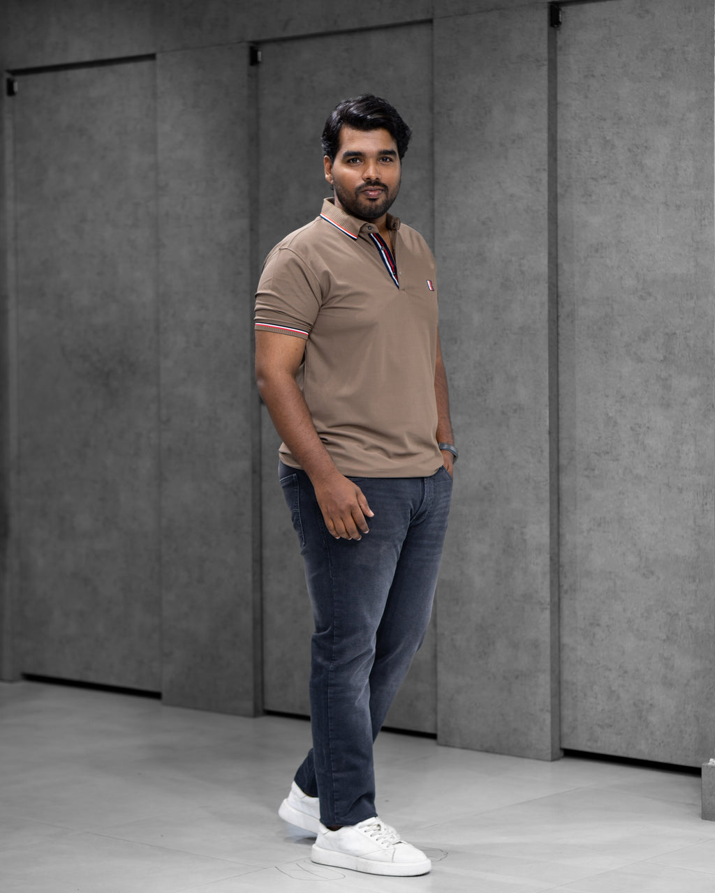 Stone Taupe Classic Polo - Menly Clothing