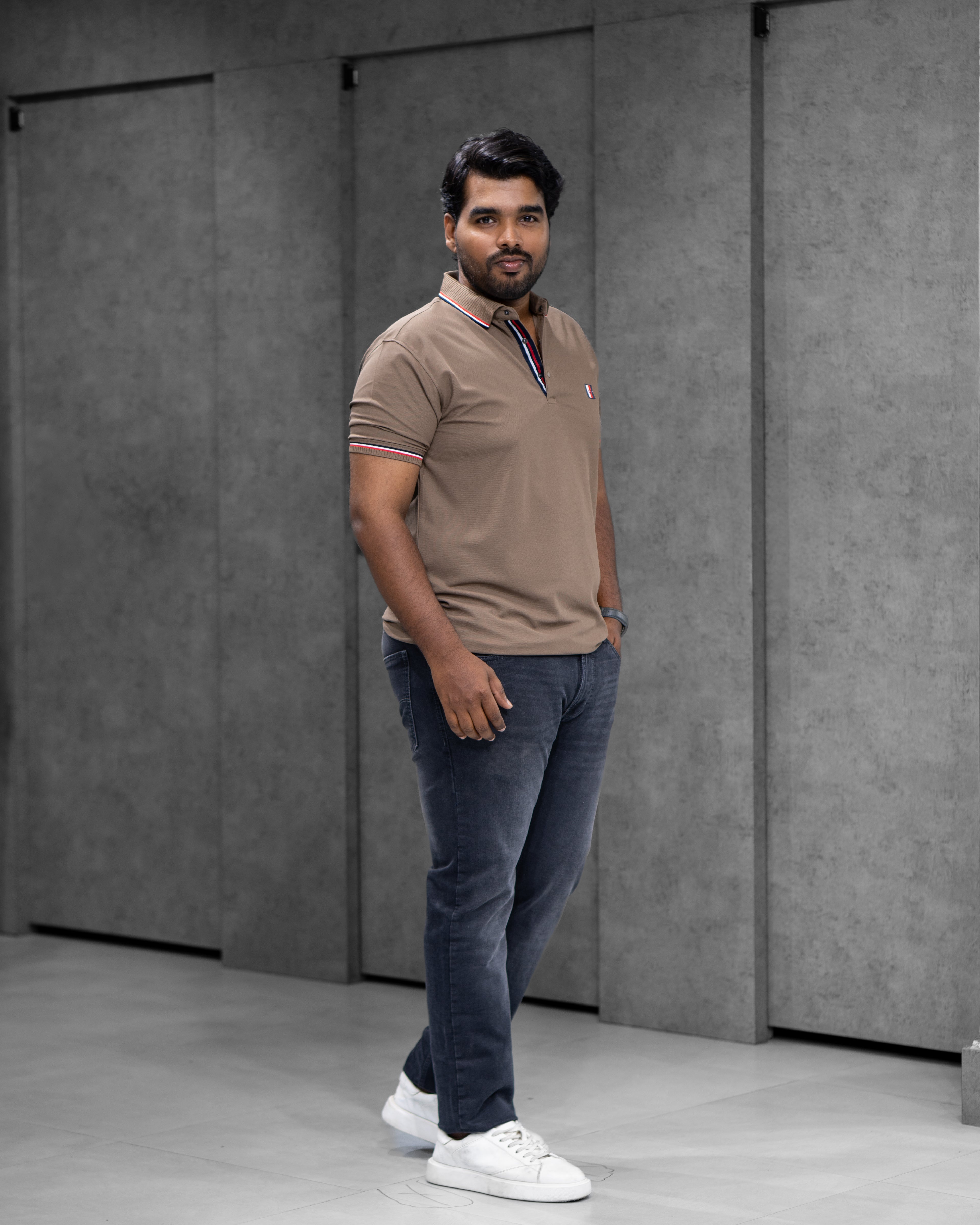 Stone Taupe Classic Polo - Menly Clothing