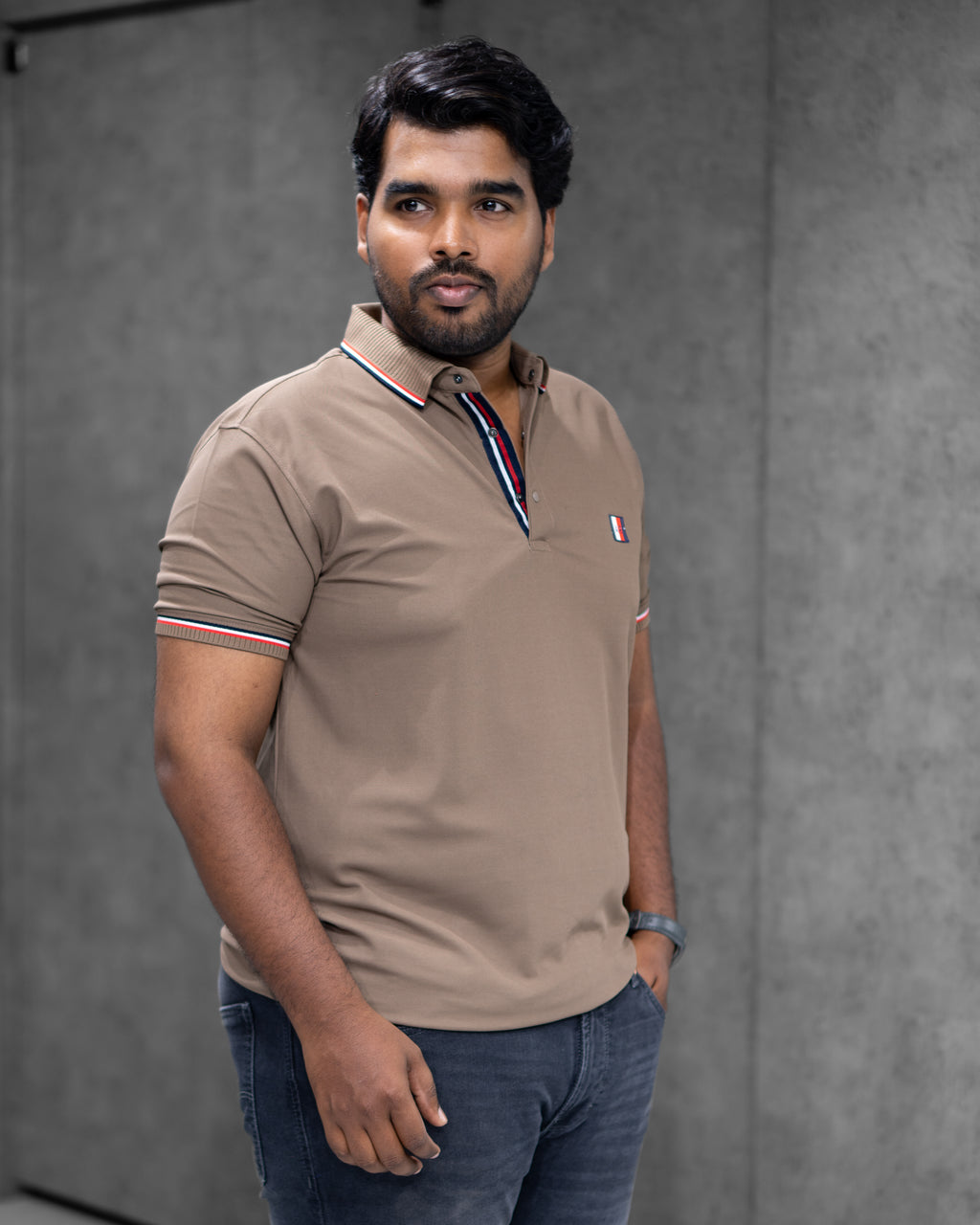 Stone Taupe Classic Polo - Menly Clothing