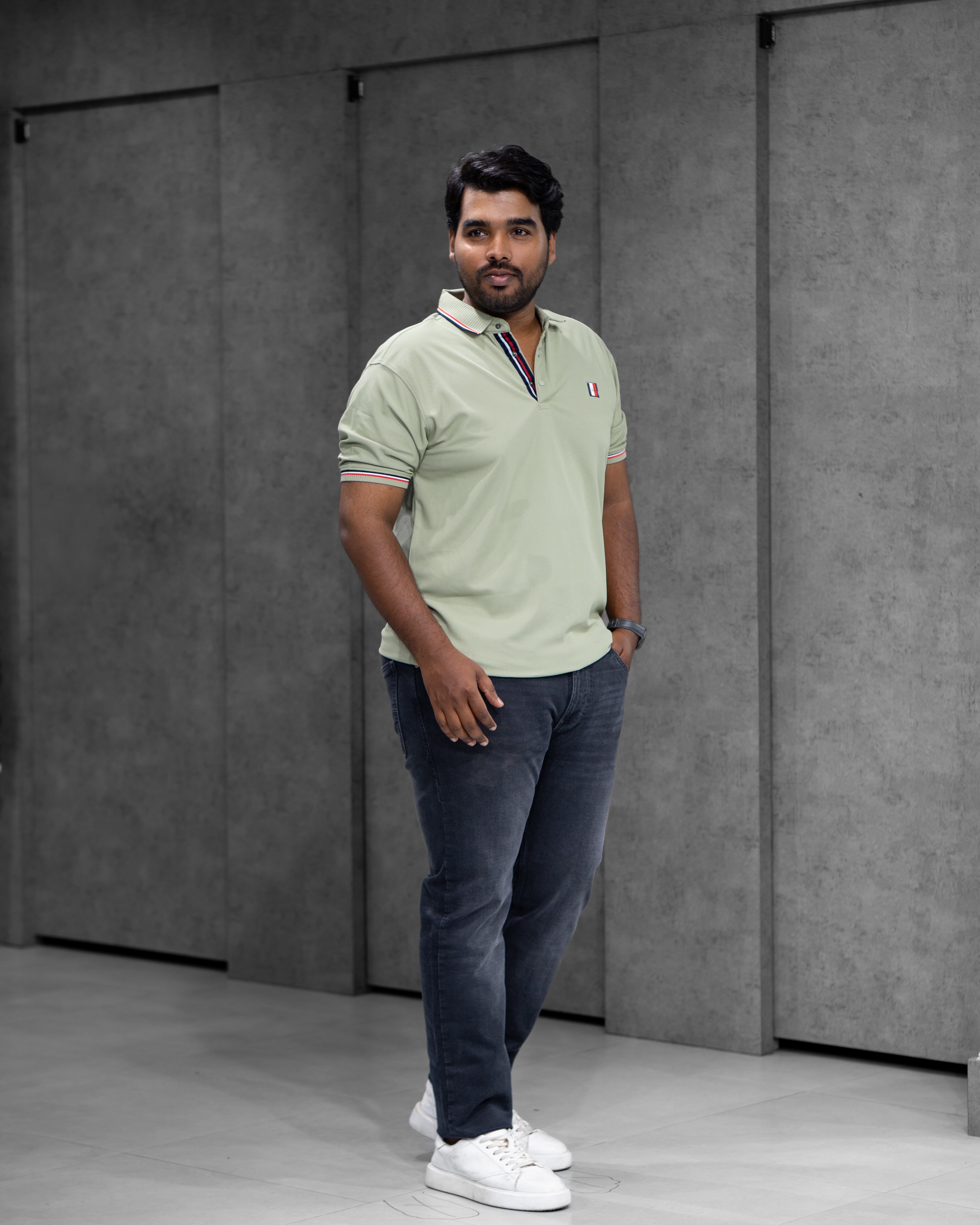 Sage Green Classic Dryfit Polo T-Shirt - Menly Clothing