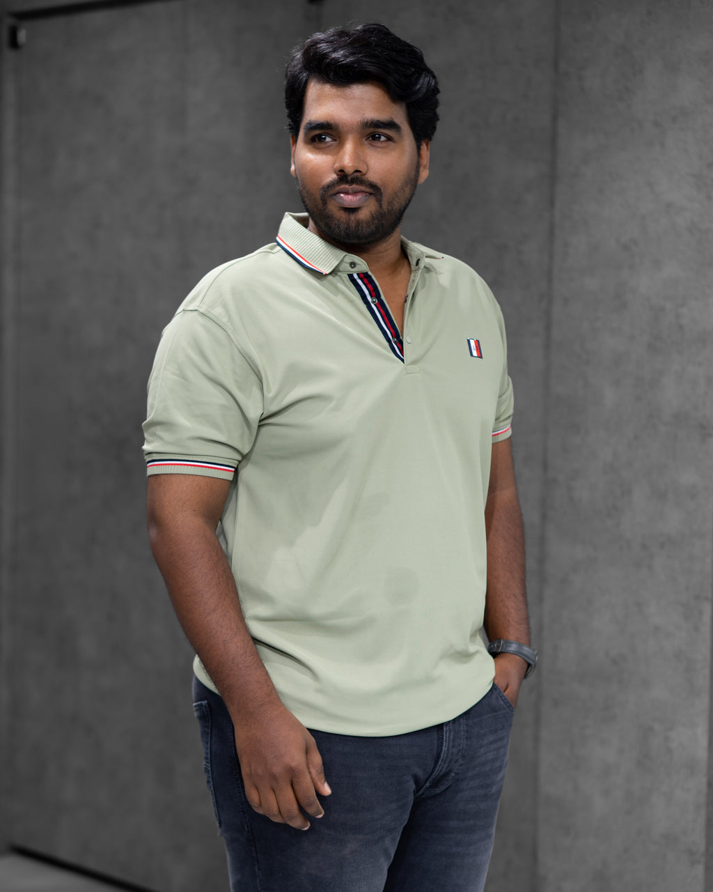 Sage Green Classic Dryfit Polo T-Shirt - Menly Clothing