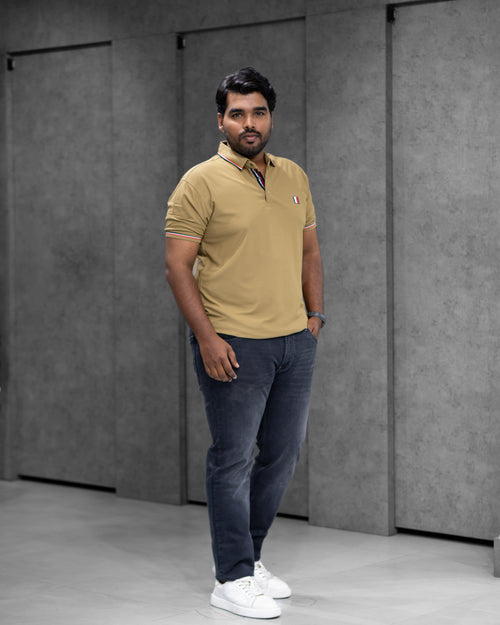 Camel Brown Classic Dryfit Polo T-Shirt - Menly Clothing