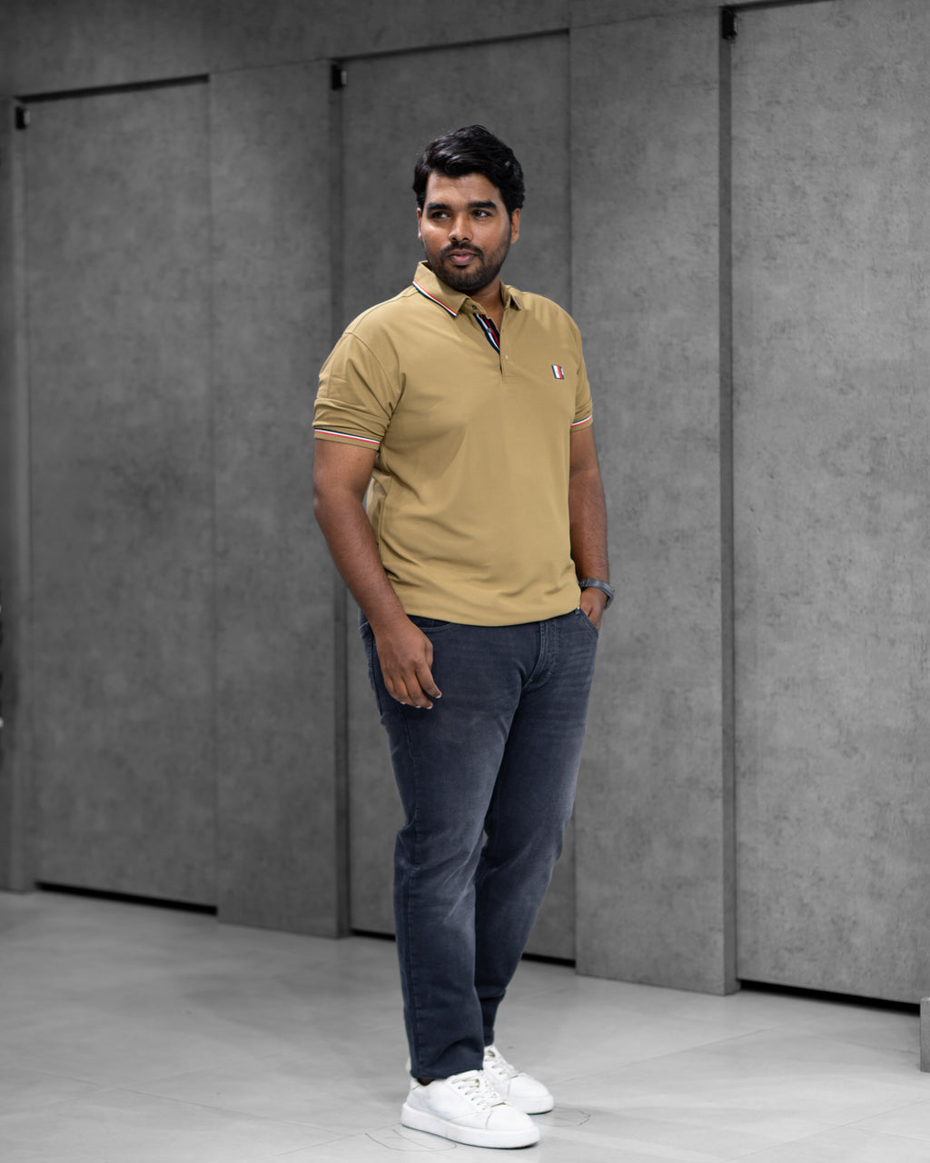 Camel Brown Classic Dryfit Polo T-Shirt - Menly Clothing