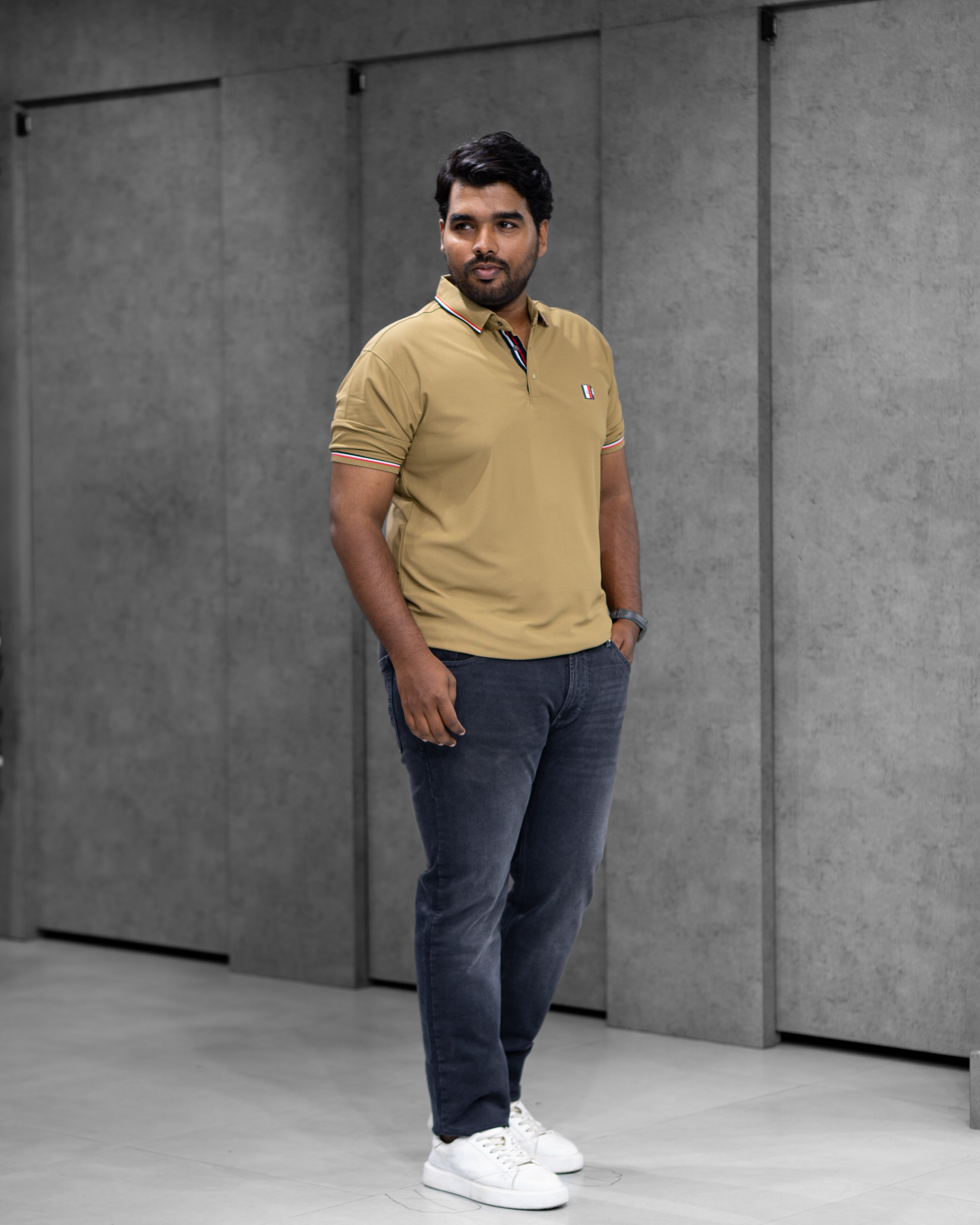 Camel Brown Classic Dryfit Polo T-Shirt - Menly Clothing