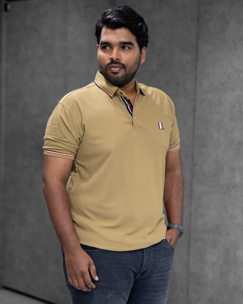 Camel Brown Classic Dryfit Polo T-Shirt - Menly Clothing