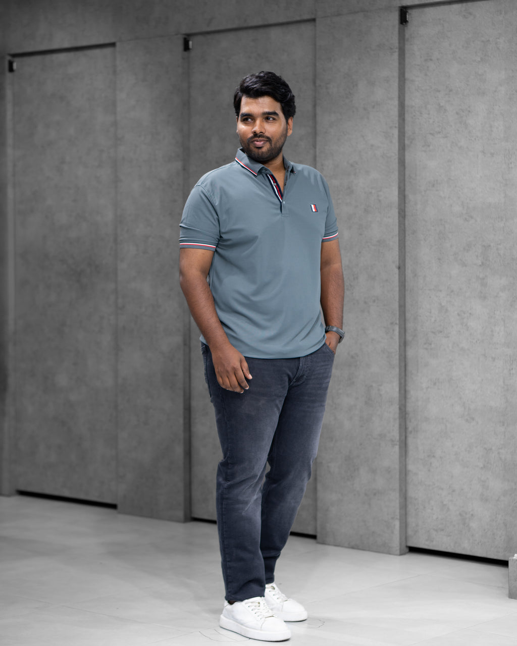Slate Blue Classic Dryfit Polo T-Shirt - Menly Clothing