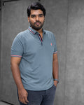 Slate Blue Classic Dryfit Polo T-Shirt - Menly Clothing