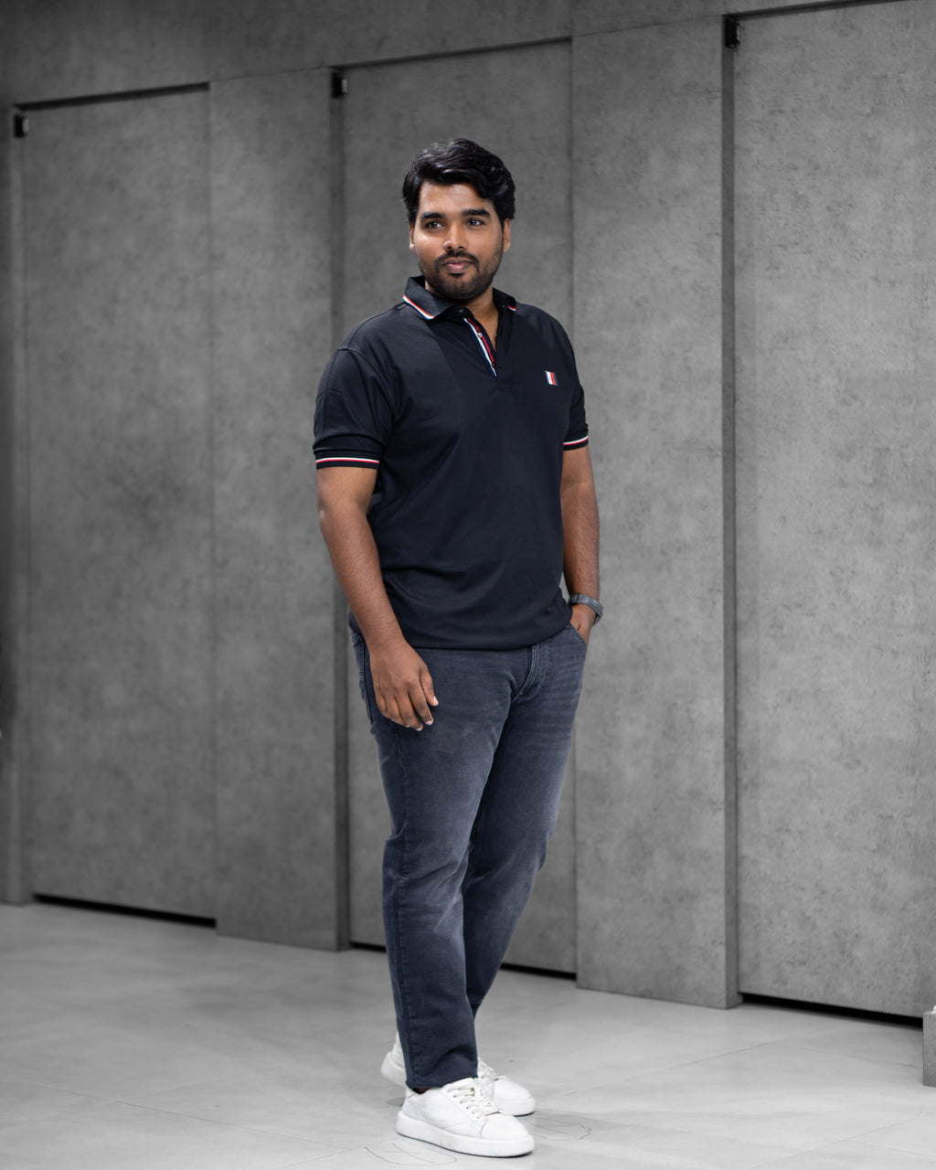 Classic Black Dryfit Polo T-Shirt - Menly Clothing