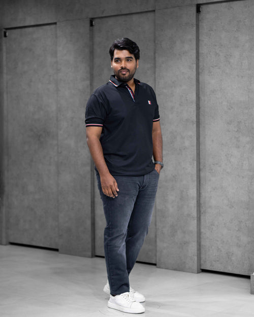 Classic Black Dryfit Polo T-Shirt (Testing)