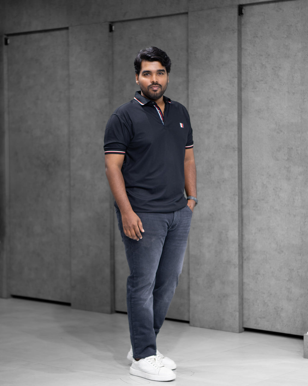 Classic Black Dryfit Polo T-Shirt - Menly Clothing