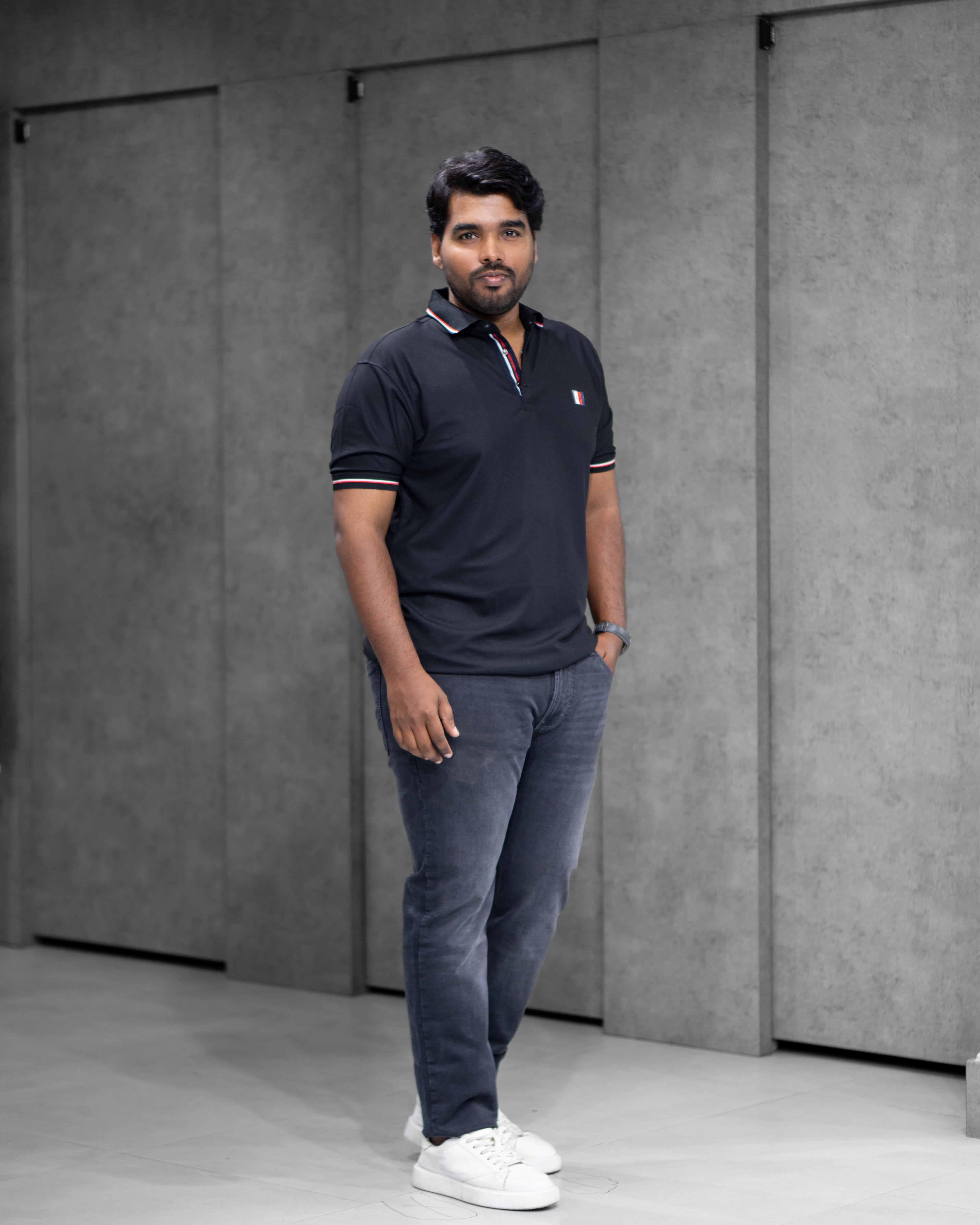 Classic Black Dryfit Polo T-Shirt - Menly Clothing
