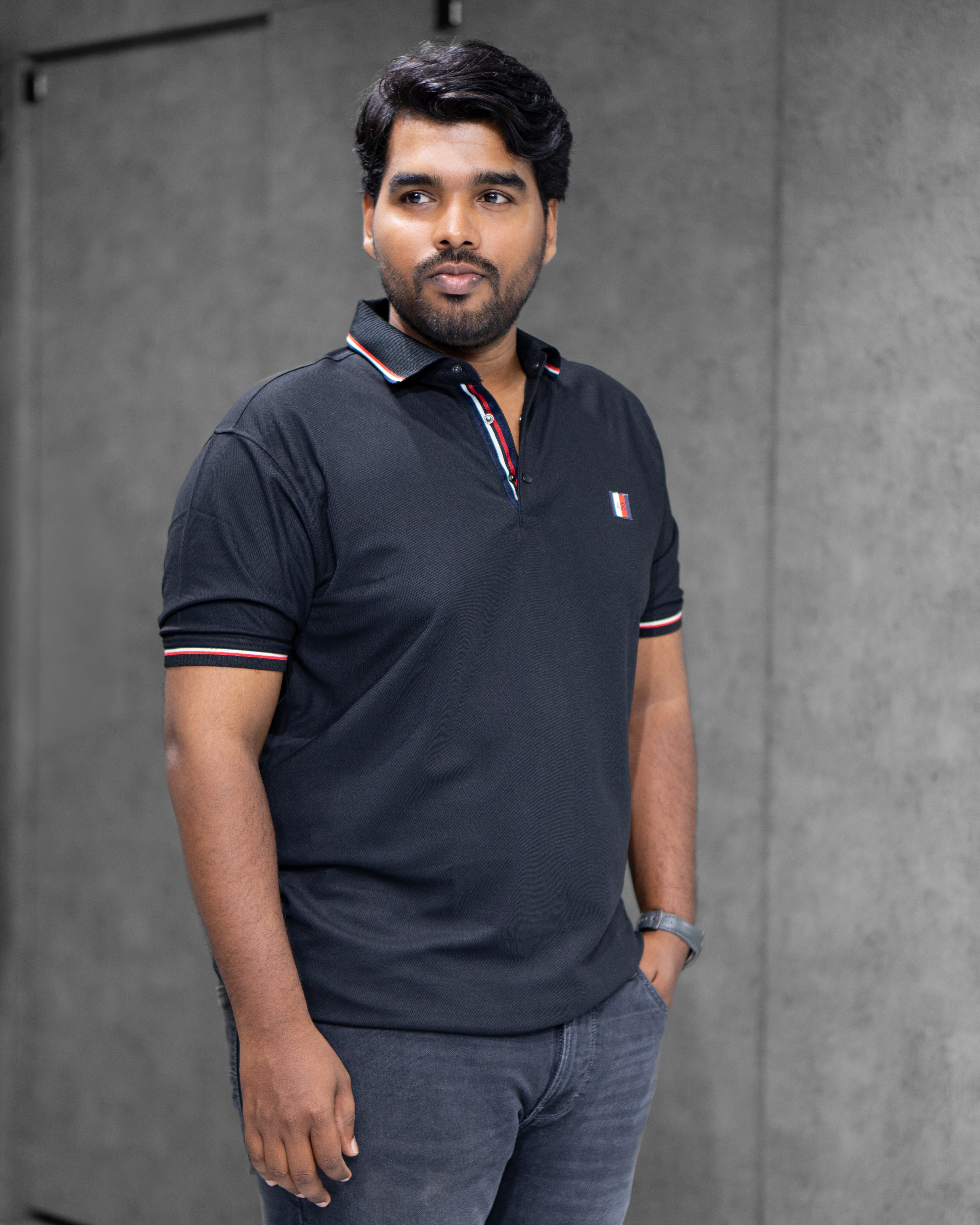 Classic Black Dryfit Polo T-Shirt - Menly Clothing