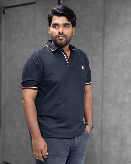 Classic Black Dryfit Polo T-Shirt (Testing)