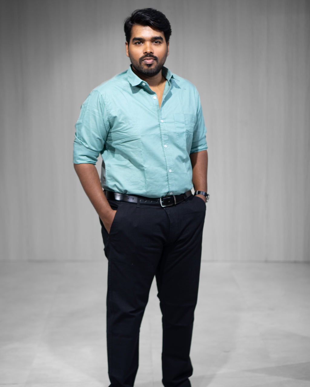 Mint Green Oxford Cotton Full Sleeve Shirt - Menly Clothing