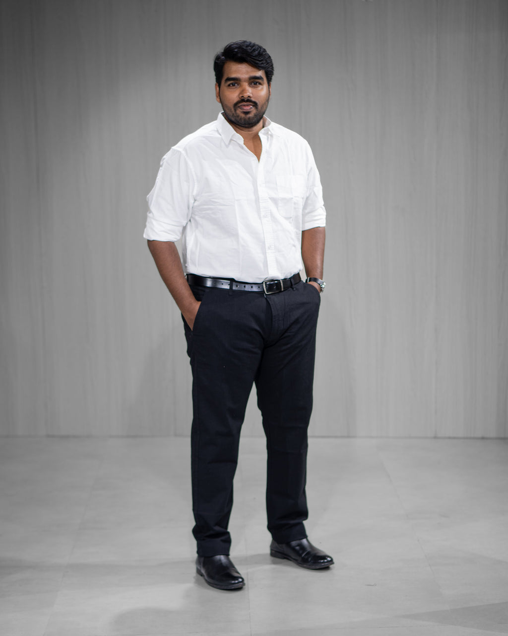 Crisp White Oxford Cotton Full Sleeve Shirt - Menly Clothing