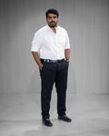 Crisp White Oxford Cotton Full Sleeve Shirt - Menly Clothing