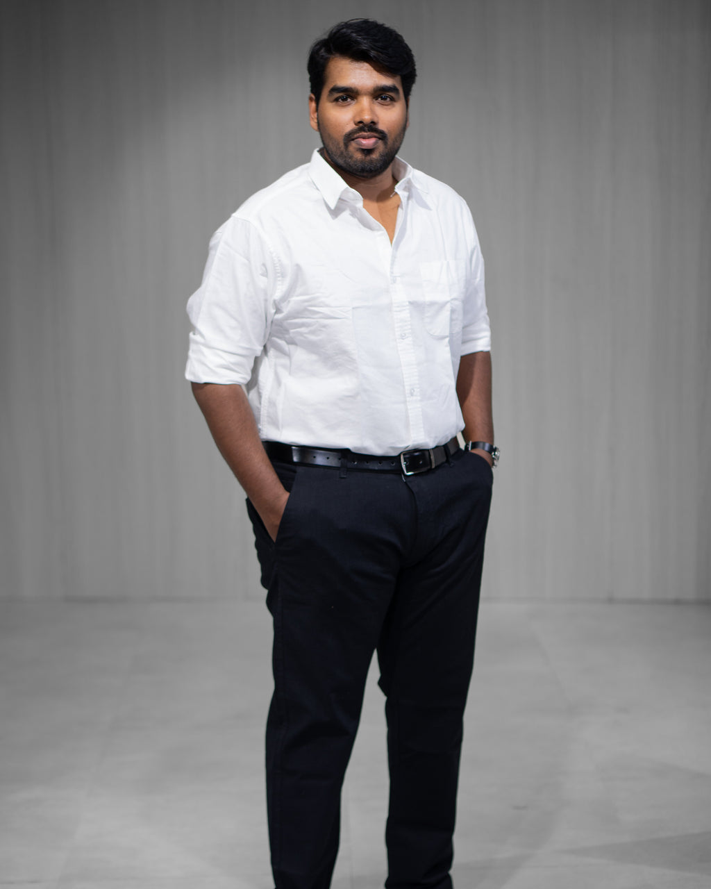 Crisp White Oxford Cotton Full Sleeve Shirt - Menly Clothing
