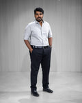 Light Ash Grey Oxford Cotton Full Sleeve Shirt - Menly Clothing