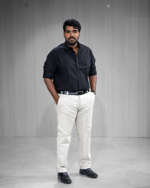 Classic Black Oxford Cotton Full Sleeve Shirt - Menly Clothing