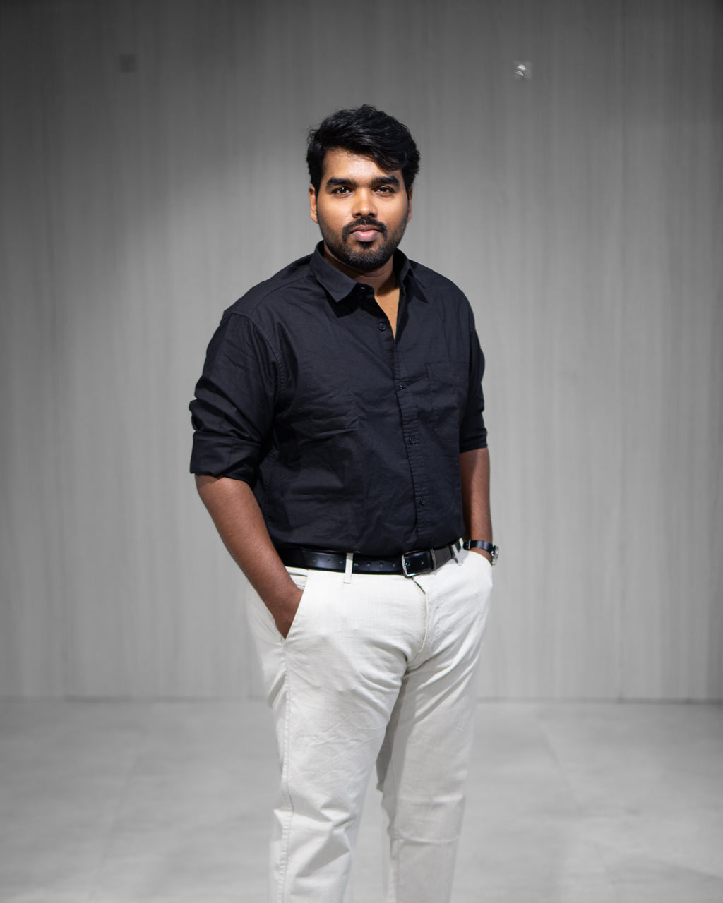 Classic Black Oxford Cotton Full Sleeve Shirt - Menly Clothing