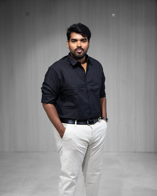 Classic Black Oxford Cotton Full Sleeve Shirt - Menly Clothing