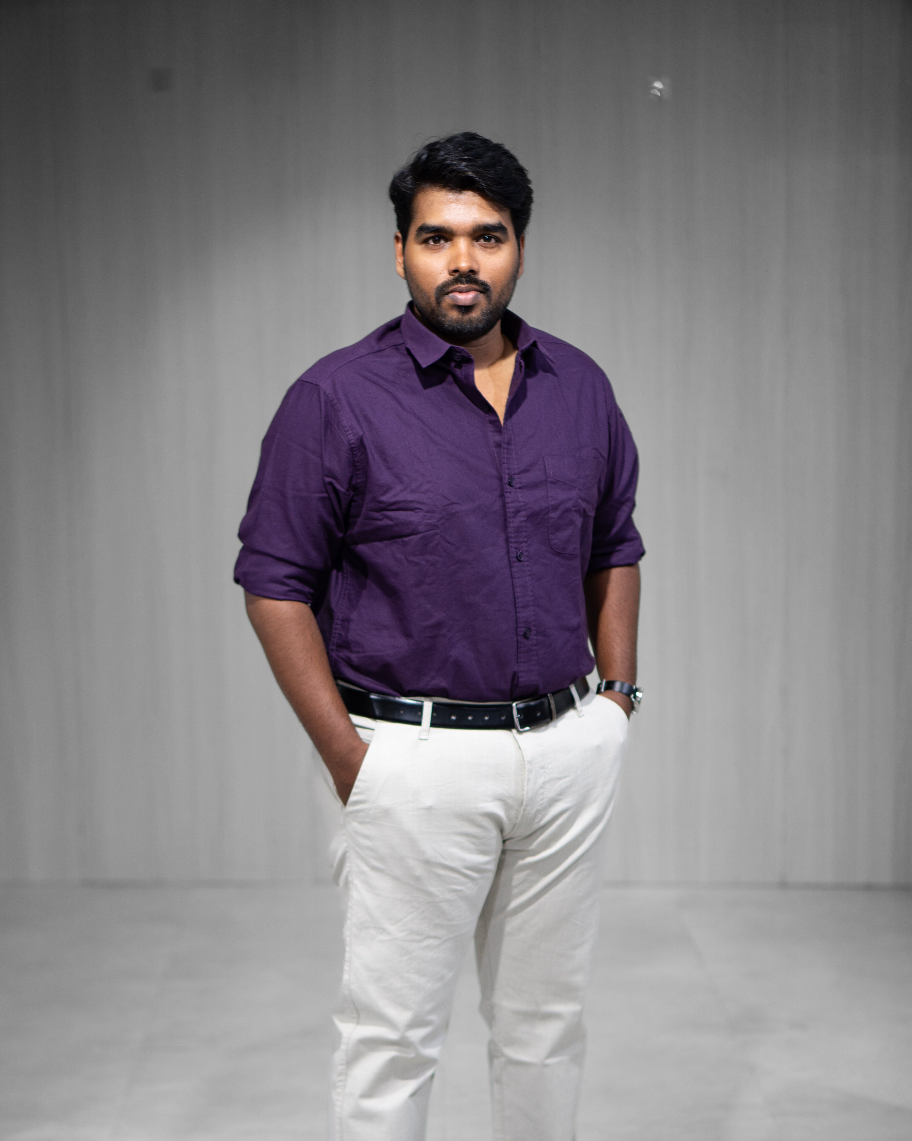 Rich Purple Oxford Cotton Full Sleeve Shirt - Menly Clothing