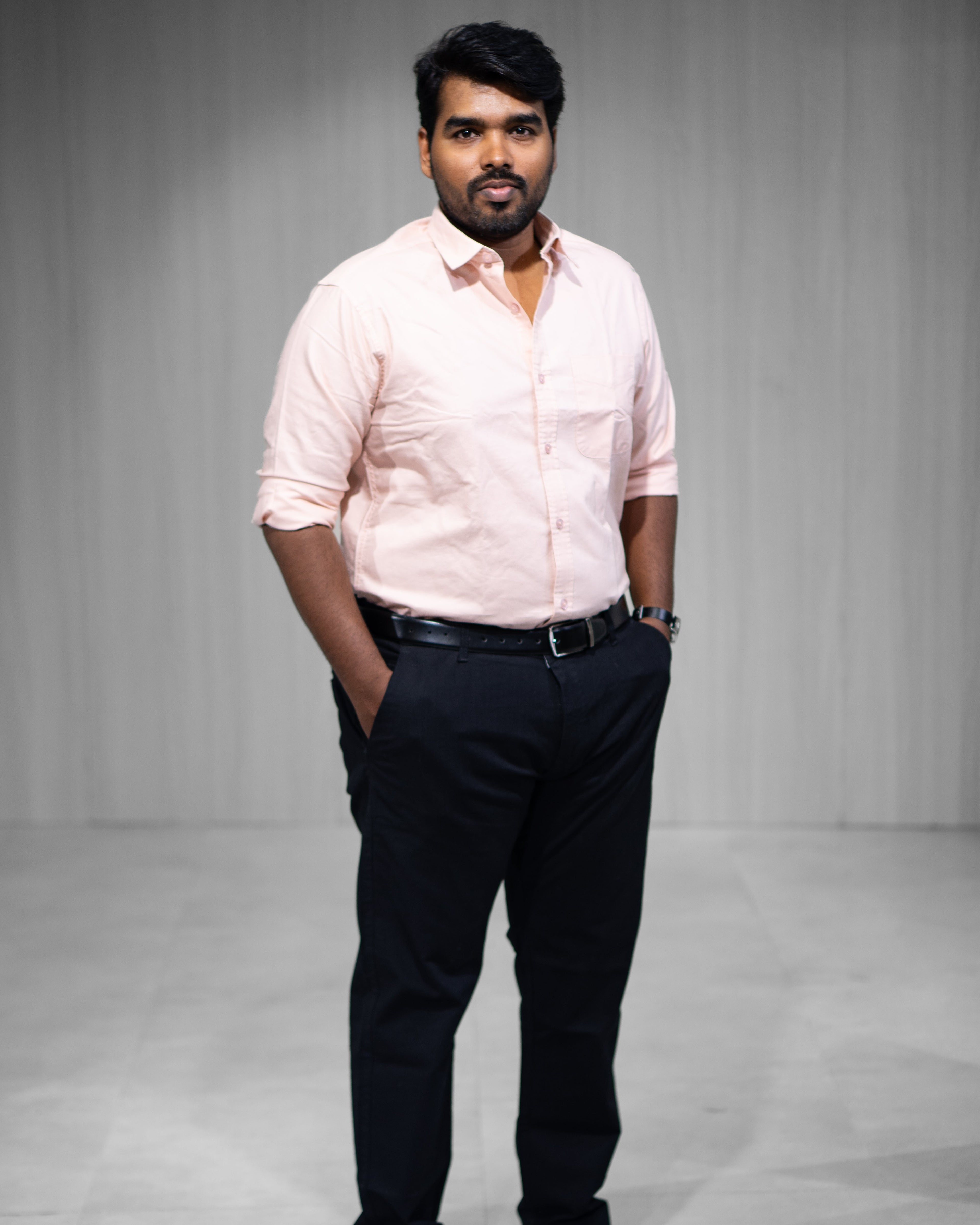 Soft Peach Oxford Cotton Full Sleeve Shirt - Menly Clothing