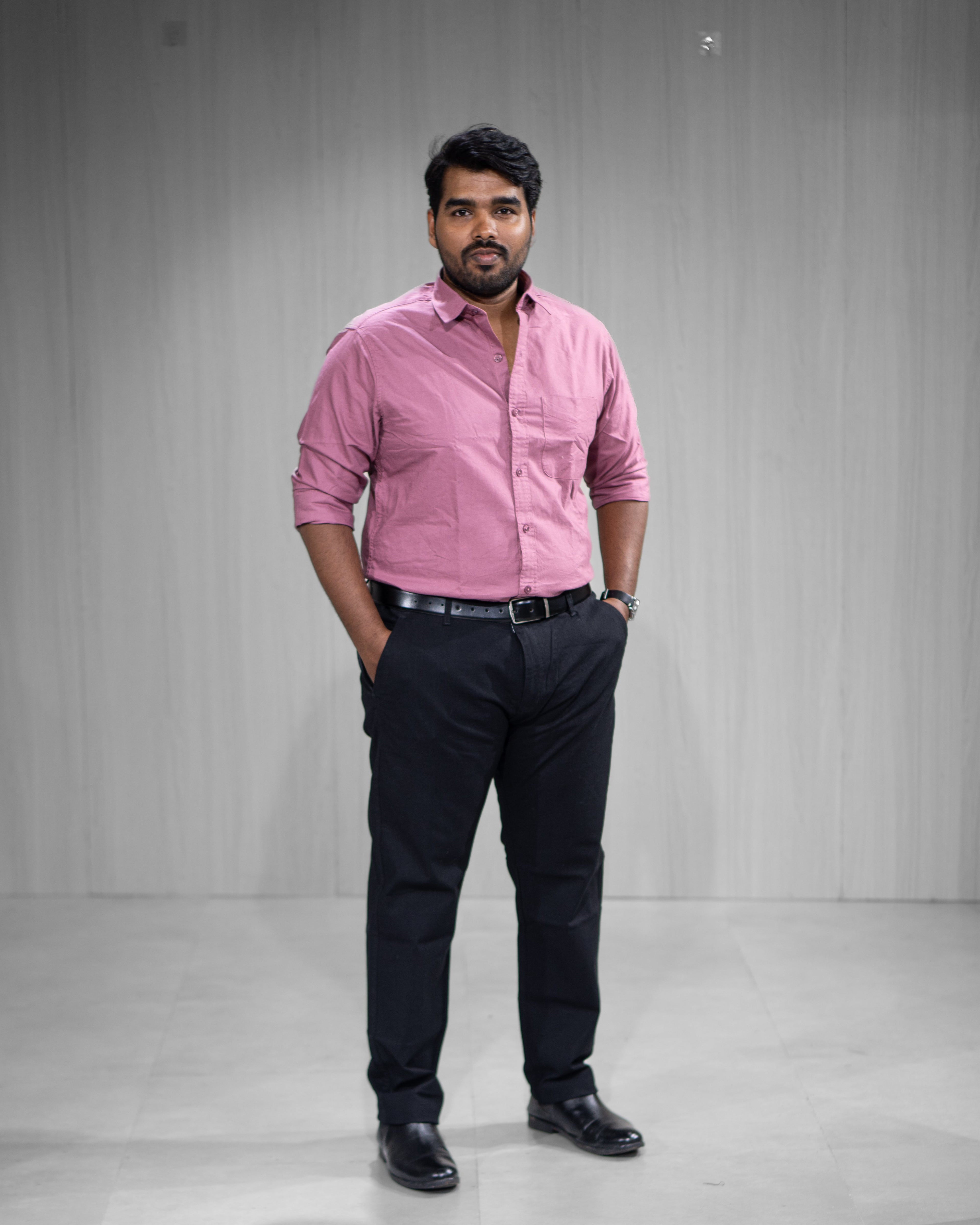 Dusty Rose Oxford Cotton Full Sleeve Shirt - Menly Clothing
