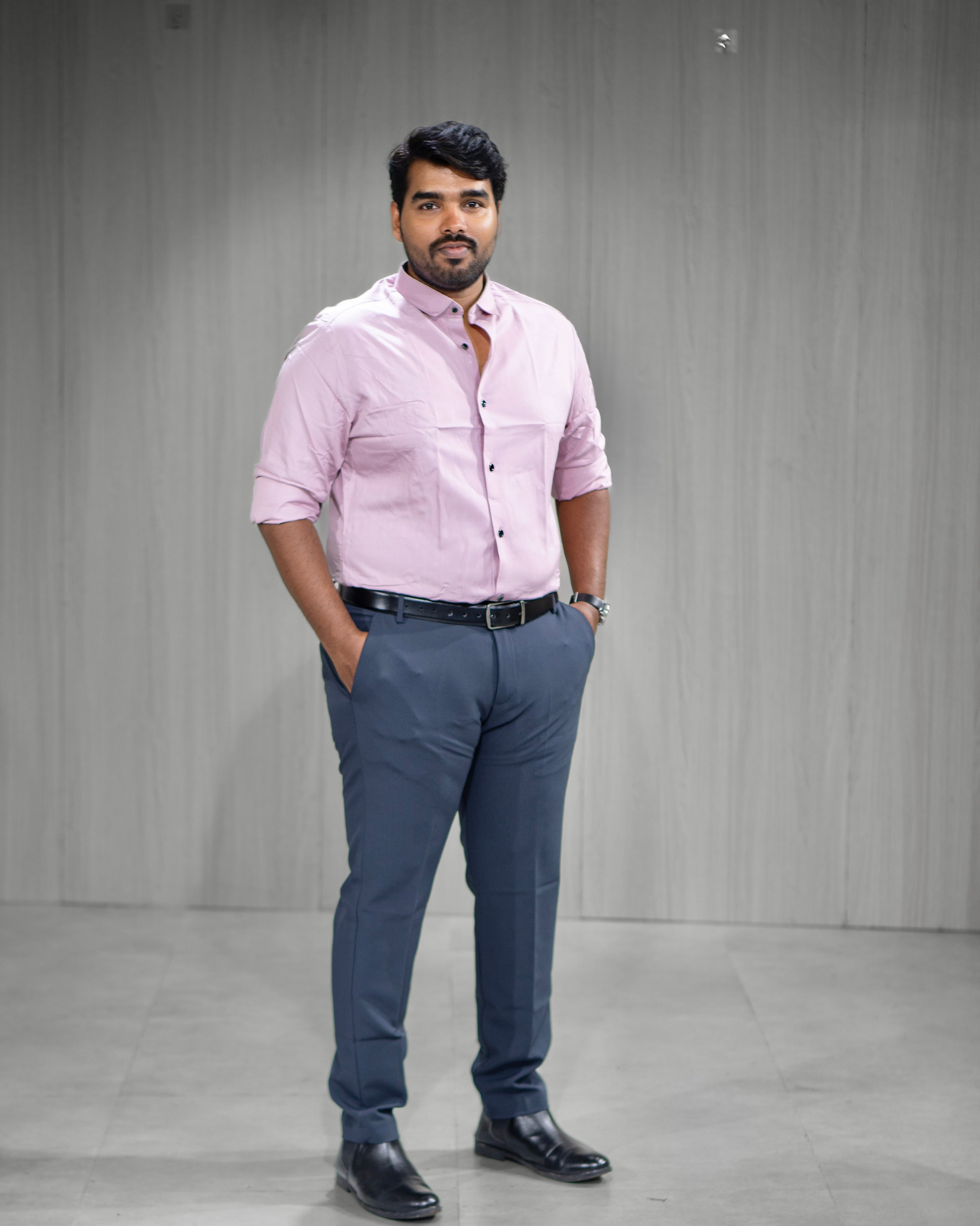 Lavender Blended Cotton Full Sleeve Shirt - Menly Clothing