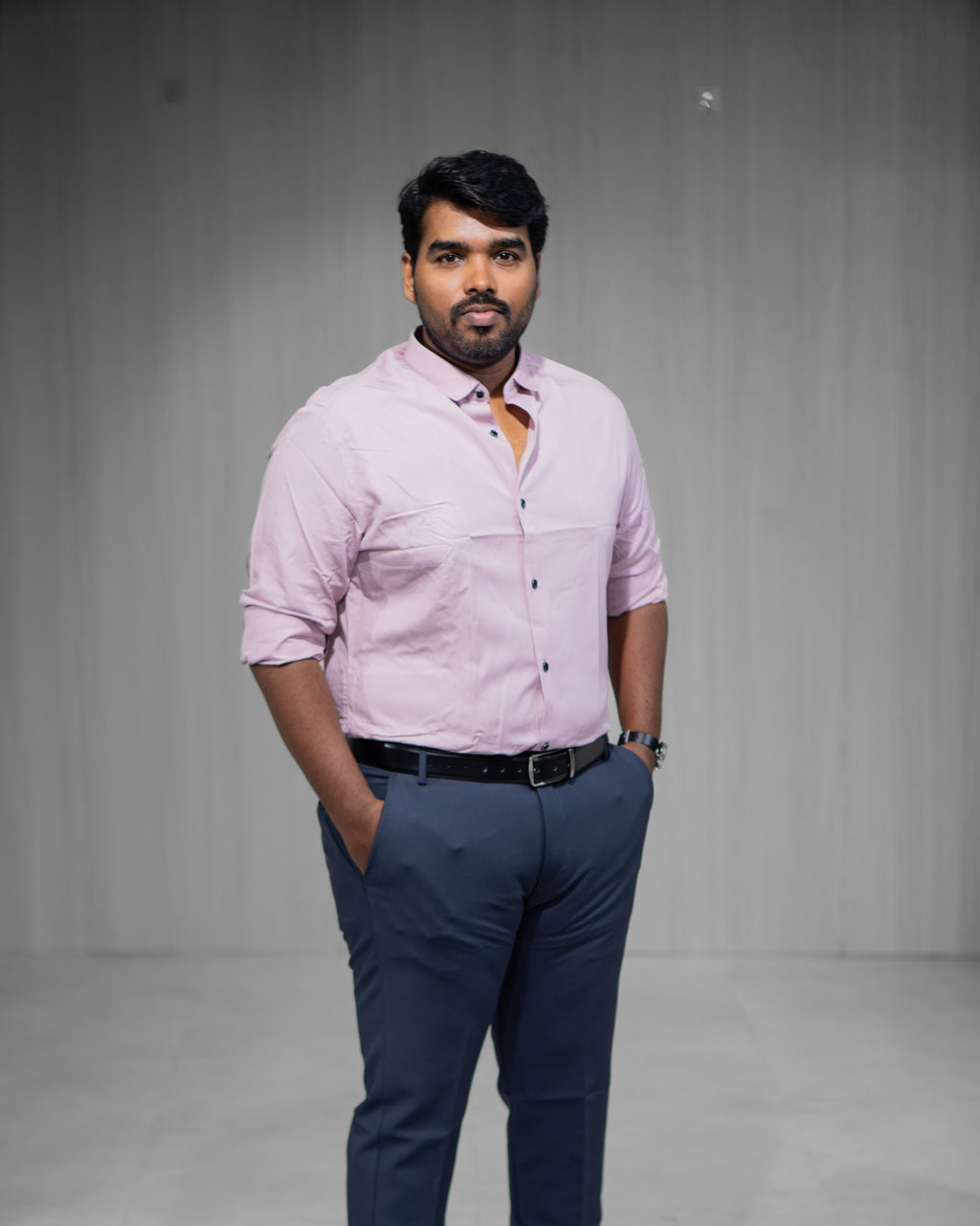 Lavender Blended Cotton Full Sleeve Shirt - Menly Clothing
