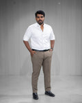 White Satin Full Sleeve Shirt - Menly Clothing