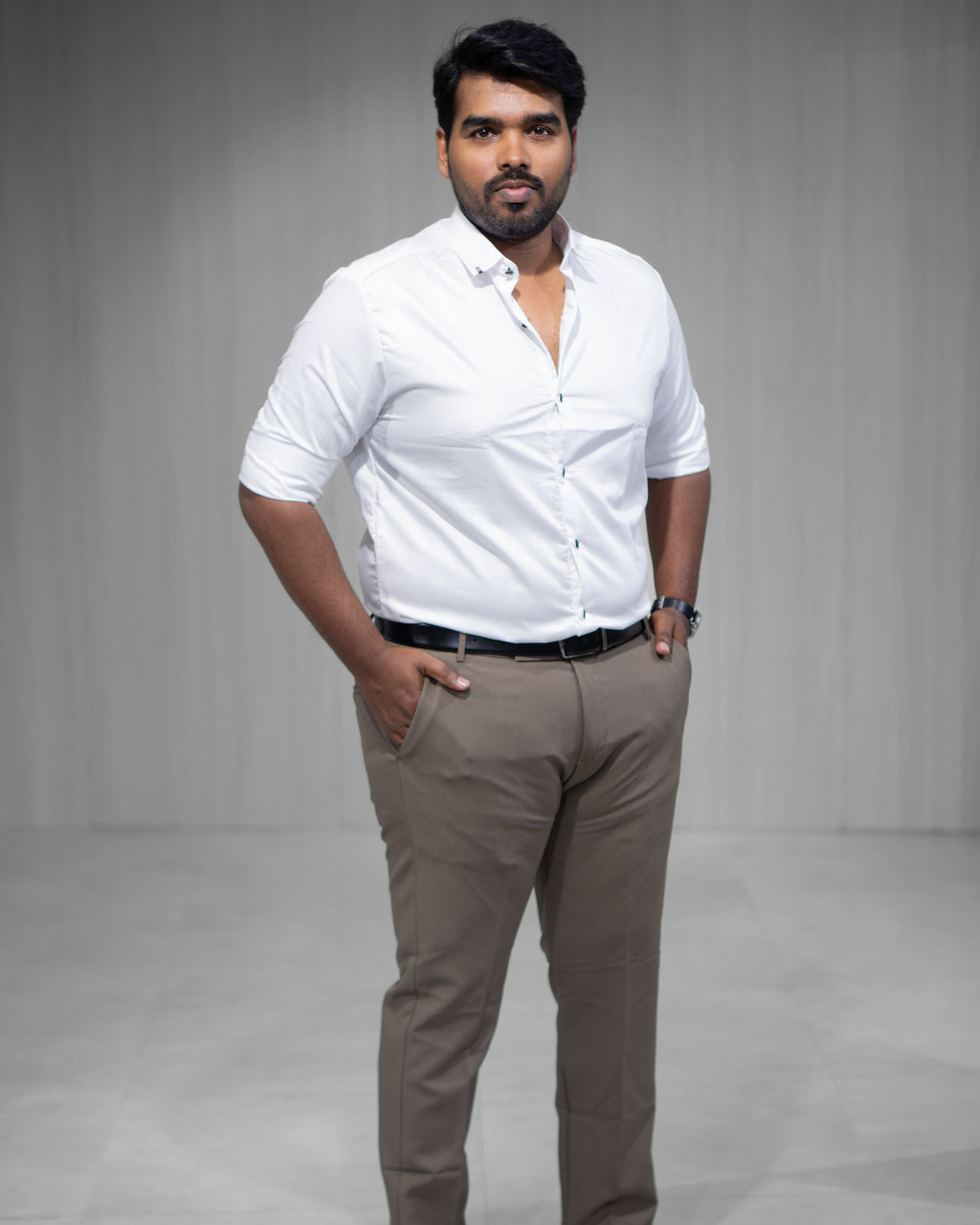 White Satin Full Sleeve Shirt - Menly Clothing