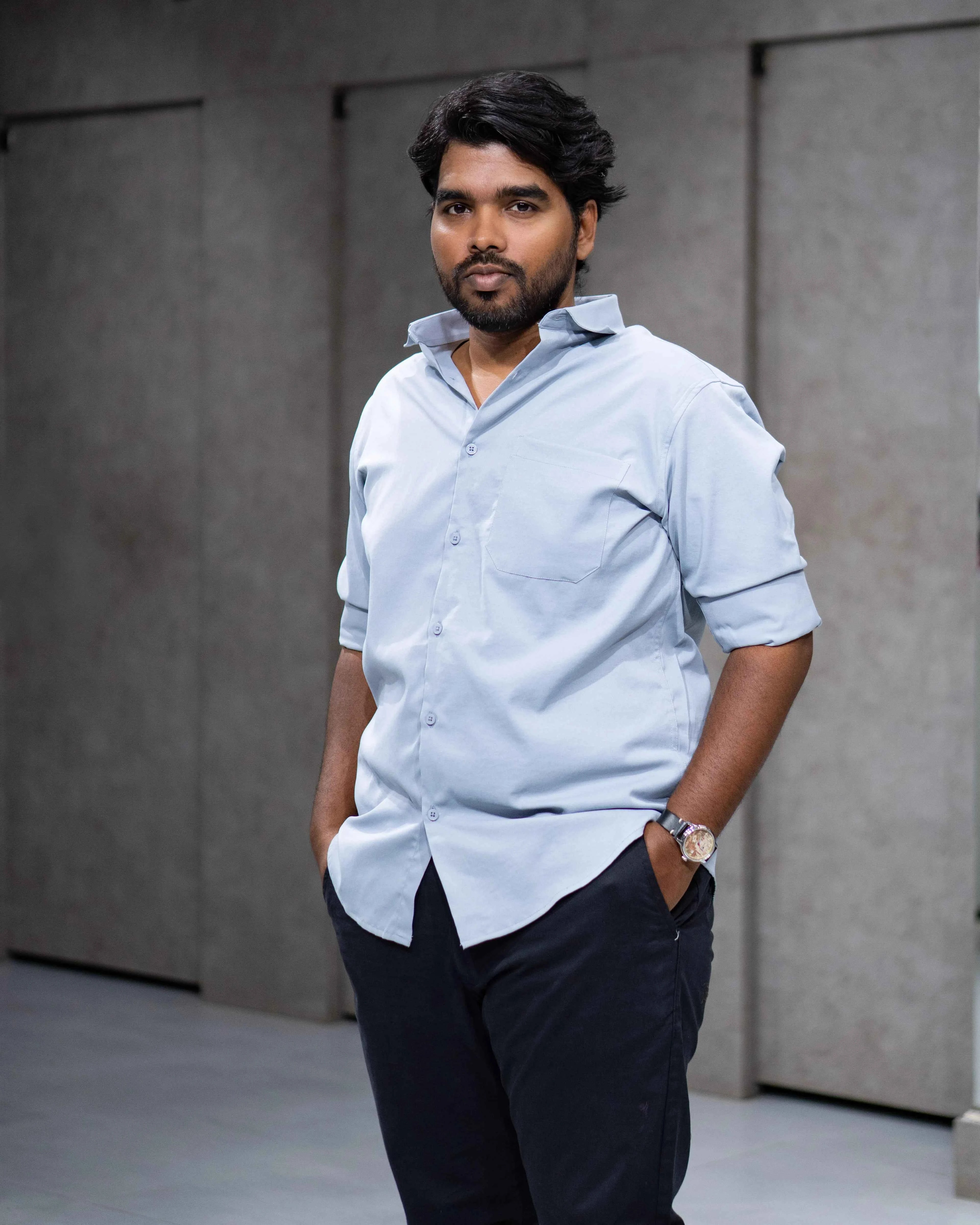 Sky Blue Liquid Cotton Shirt