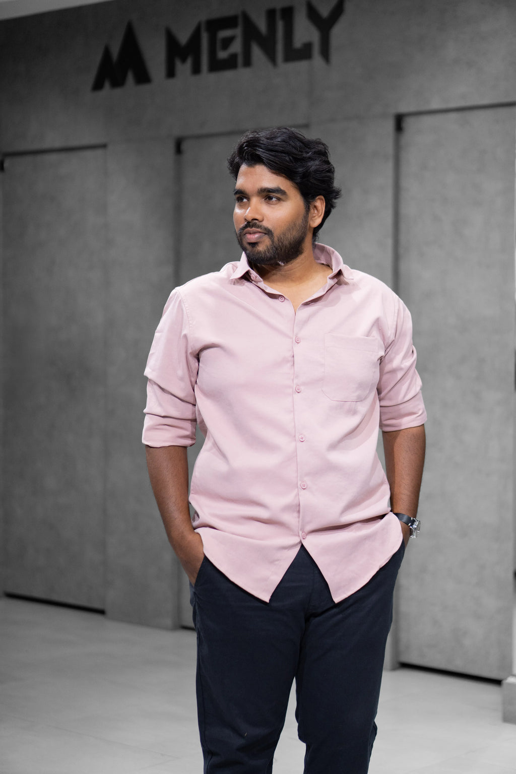Blush Pink Liquid Cotton Shirt
