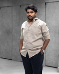 Stone Beige Liquid Cotton Shirt