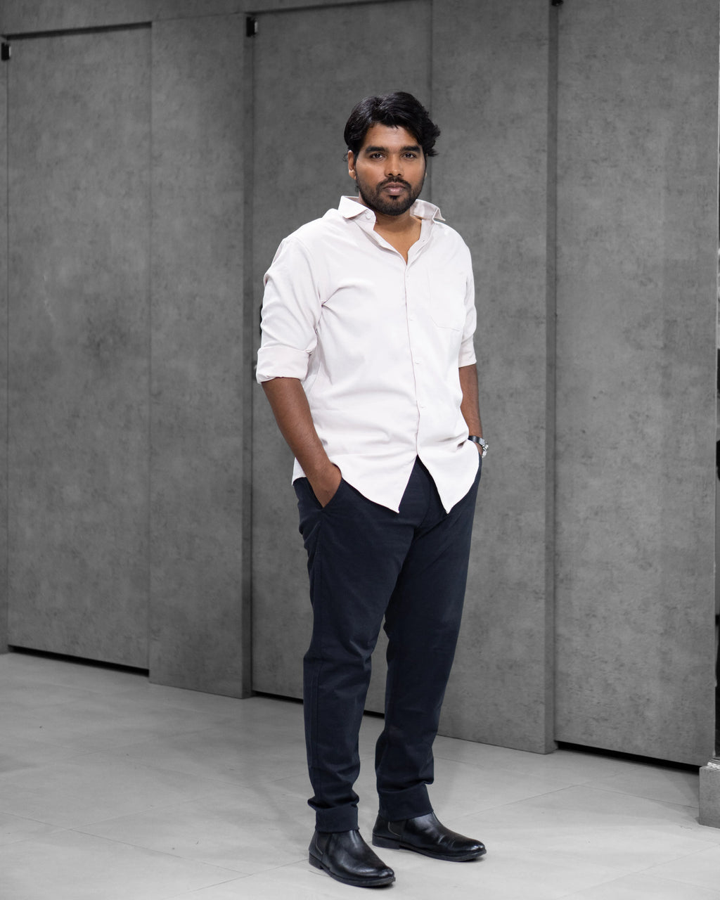 Off White Liquid Cotton Shirt