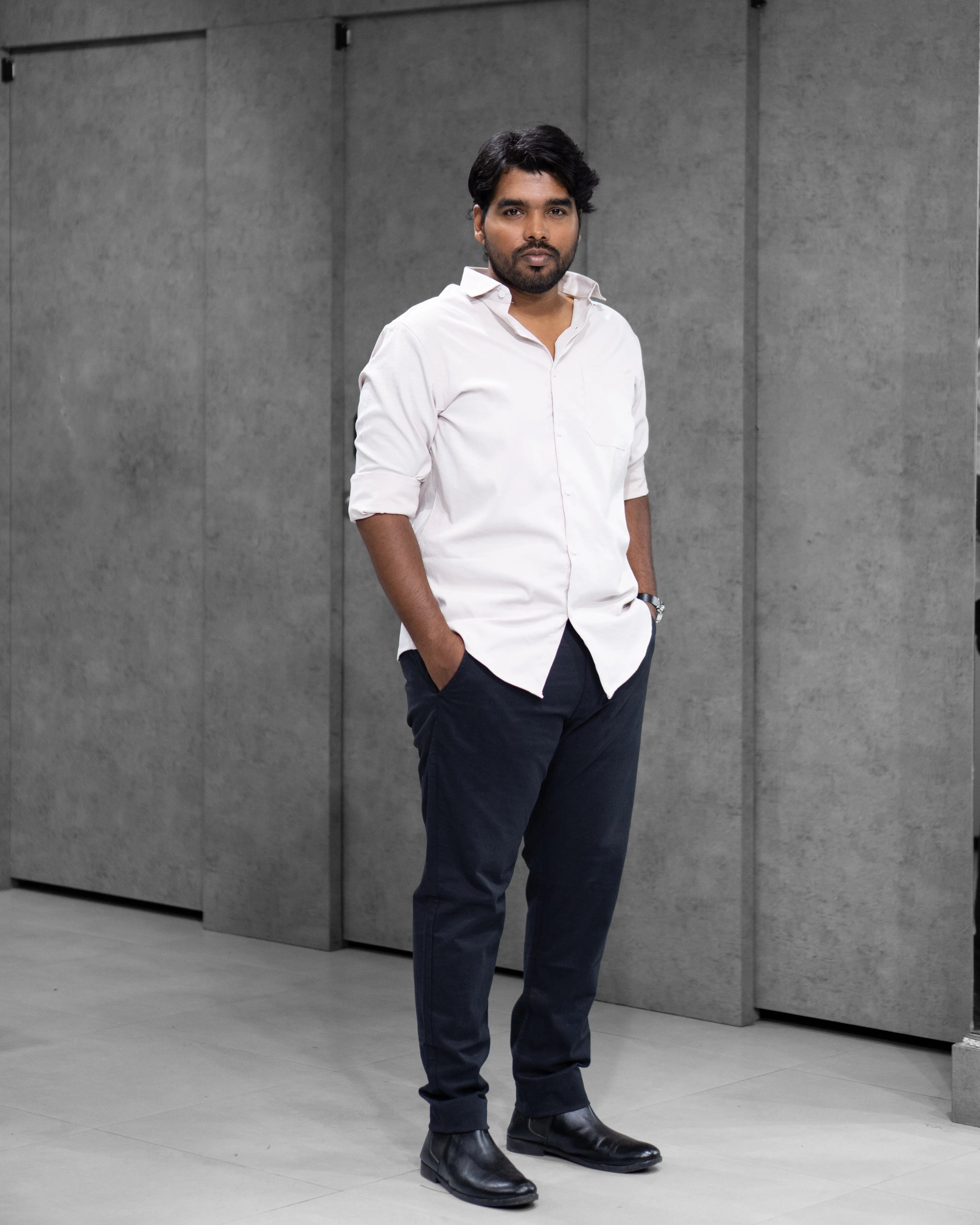 Off White Liquid Cotton Shirt