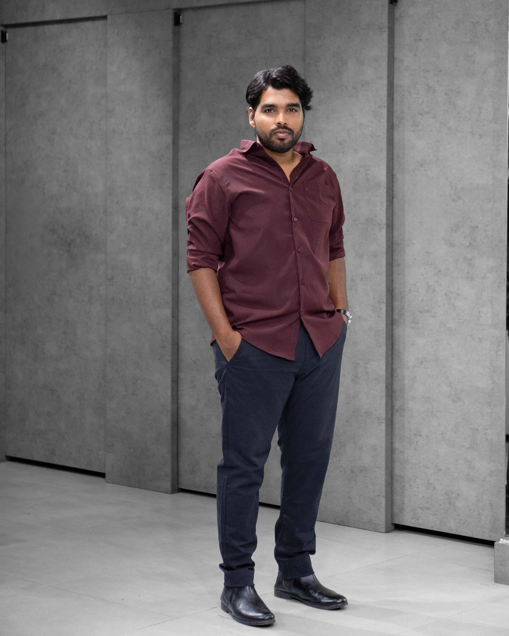 Classic Black Liquid Cotton Shirt