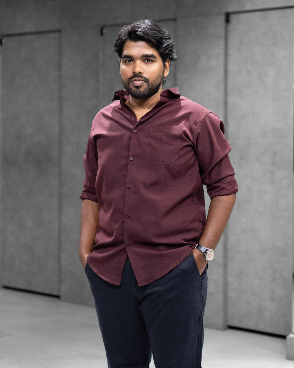 Classic Black Liquid Cotton Shirt