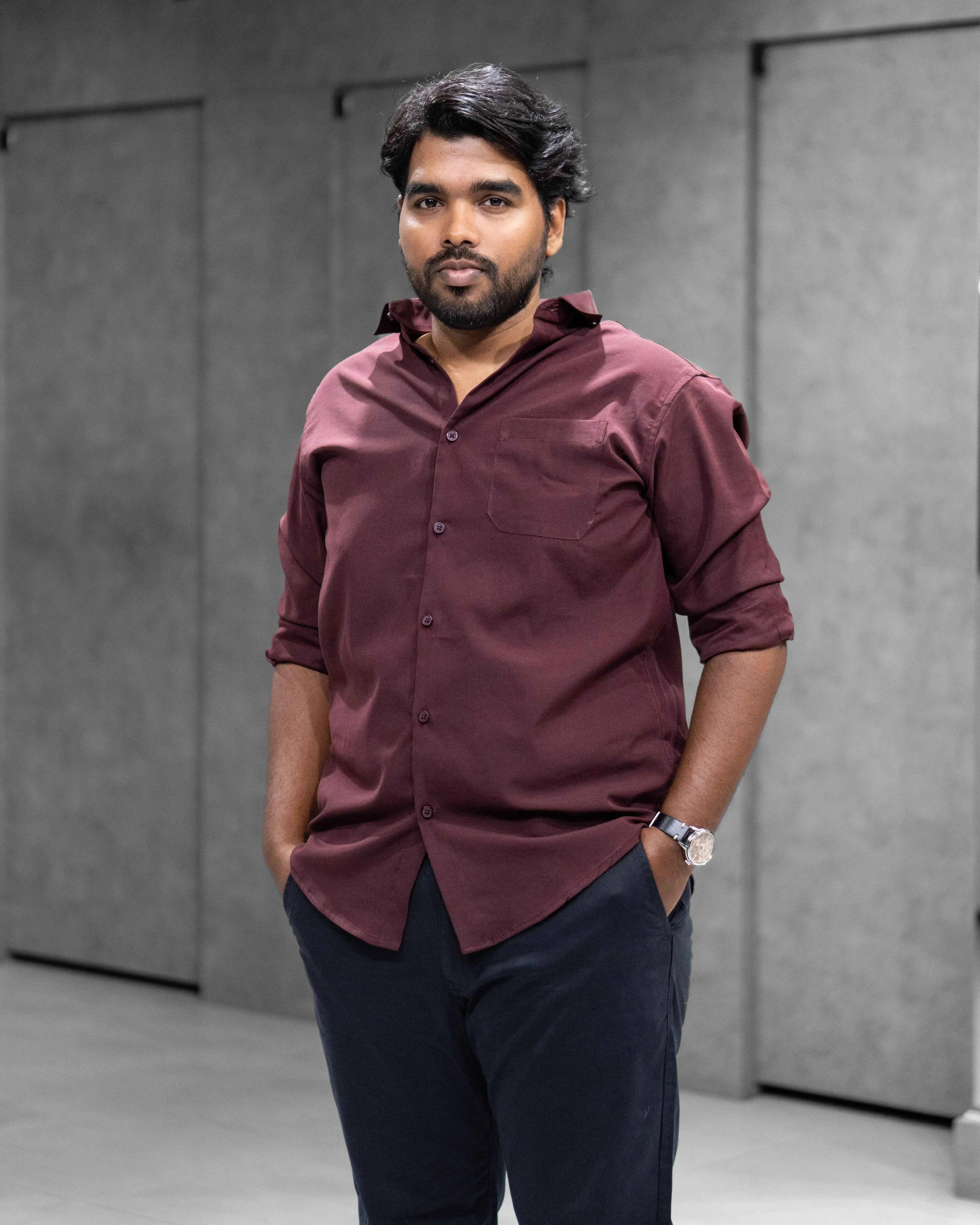 Classic Black Liquid Cotton Shirt