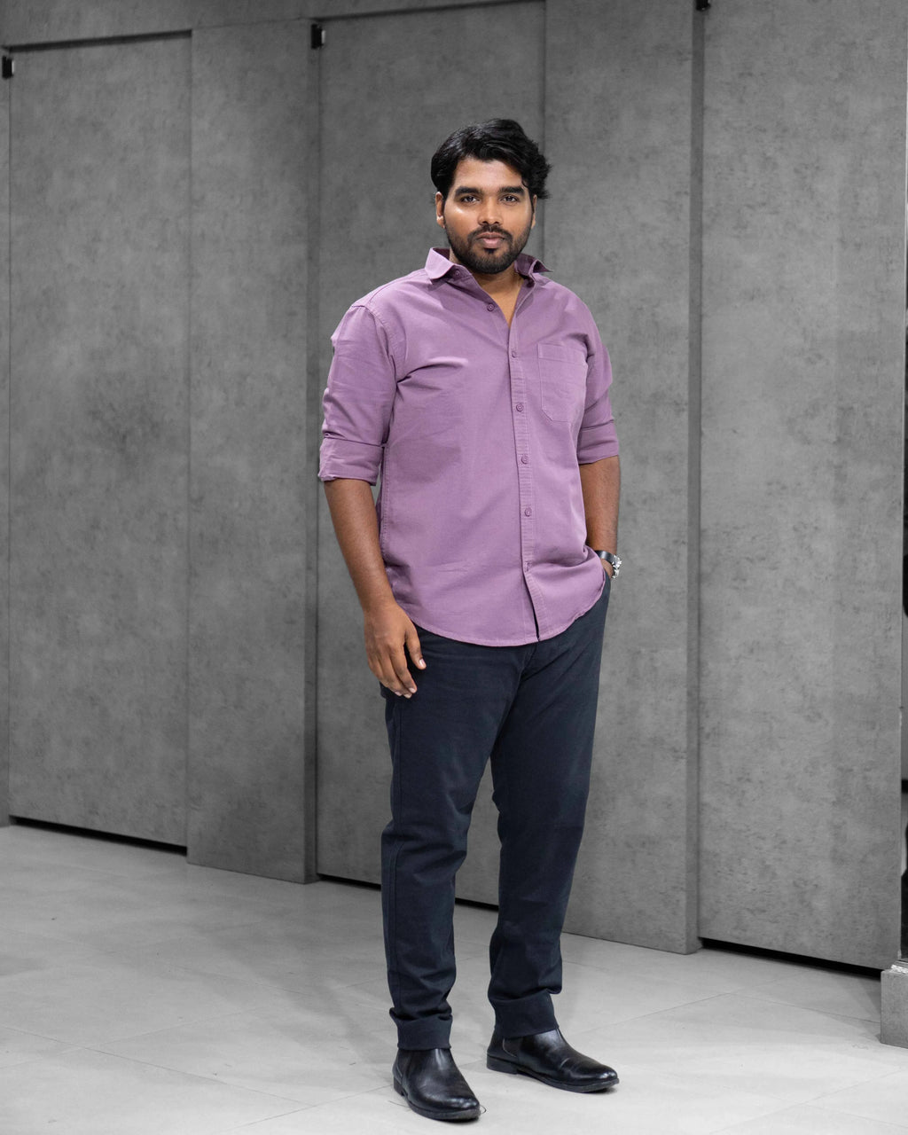 Menly Light Blue Oxford Cotton Shirt