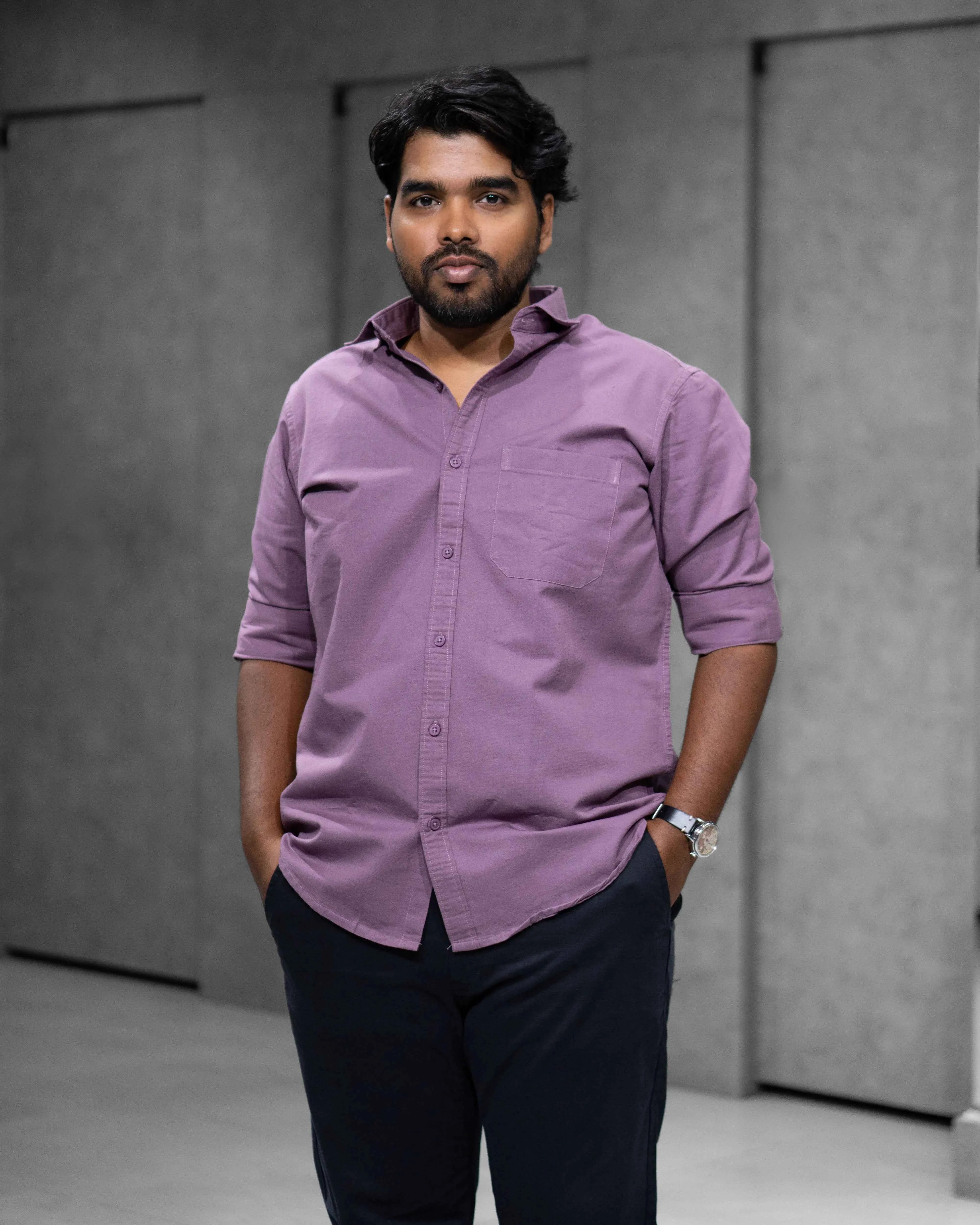 Menly Light Blue Oxford Cotton Shirt