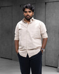 Menly Sand Beige Oxford Cotton Shirt