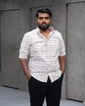 Menly Cream Plaid Cotton Shirt